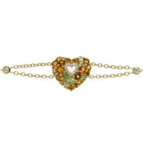 bracciale-oro-giallo-diamanti-peridoto-citrini-aurora-ddonna-gioielli