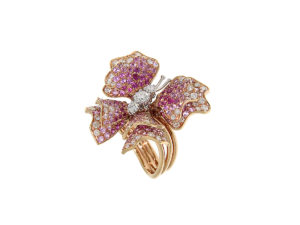 anello-oro-rosa-diamanti-zaffiri-rosa-butterfly-ddonna-gioielli